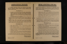 Obwieszczeinie wojewody szczecińskiego Leonarda Borkowicza skierowane do ludności niemieckiej