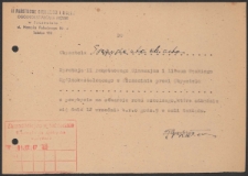 Zaproszenie II Państwowego Gimnazjum i Liceum Męskiego dla prezydenta Szczecina Piotra Zaremby na inaugurację roku szkolnego