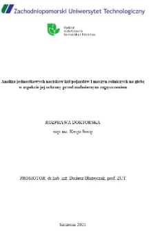 Analiza jednostkowych nacisków kół pojazdów i maszyn rolniczych na glebę w aspekcie jej ochrony przed nadmiernym zagęszczeniem