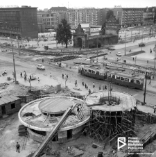 Dyspozytornia ruchu Grzybek, przebudowa torowiska placu Brama Portowa, Szczecin '70