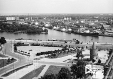 Nabrzeża, port, Baszta Panieńska, Ulica Wyszaka w Szczecinie '70