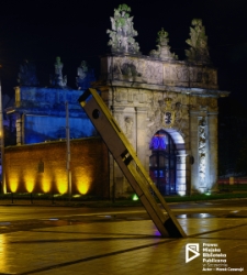 Brama Kr&oacute;lewska, zegar słoneczny, Szczecin '14