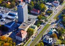 Wieżowiec Polskiego Radia i Telewizji, zdjęcie lotnicze, Szczecin '15