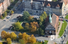 Kościół św. Piotra i św. Pawła, zdjęcie lotnicze, Szczecin '15