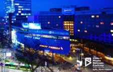 Budynek Pazim nocą, Szczecin '18