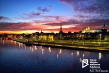 Bulwar Piastowski po zmierzchu, Szczecin '19