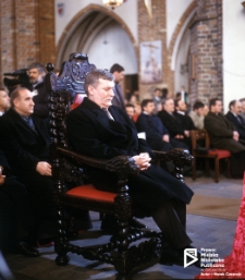 750 Rocznica Nadania Praw Miejskich Szczecinowi, prezydent Lech Wałęsa w Bazylice Archikatedralnej, Szczecin 02.04.1993