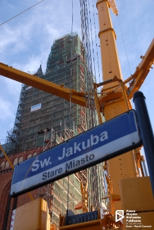 Bazylika św. Jakuba podczas rekonstrukcji hełmu, Szczecin '08