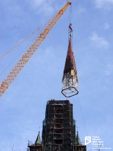 Bazylika św. Jakuba podczas rekonstrukcji hełmu, Szczecin '08