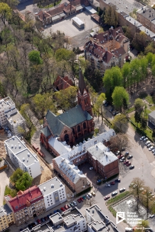 Kościół św. Stanisława Kostki w Szczecinie, zdjęcie lotnicze '08