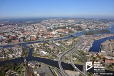 Panorama Łasztowni, zdjęcie lotnicze, Szczecin '11
