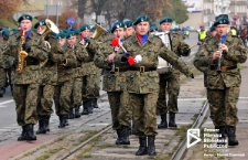 Obchody Święta 11 Listopada - defilada, orkiestra wojskowa, Szczecin '12