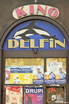 Drzwi wejściowe do dawnego kina Delfin przy ul. Piłsudskiego, Szczecin '14