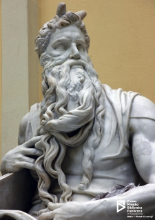 Rzeźba Mojżesz. Dziedziniec Muzeum Tradycji Regionalnych w Szczecinie '16