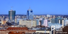 Panorama śródmieścia, widok z wieży Katedry, Szczecin '20