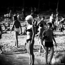 Wypoczynek na kąpielsku Głębokie, Szczecin '68