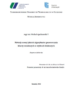 Metody oceny jakości algorytmów generowania kluczy rundowych w szyfrach blokowych