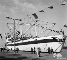 Statek Buran, przy nabrzeżu, Szczecin '74