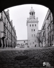 Zamek Książąt Pomorskich, Wieża Dzwonów widok z Małego Dziedzińca, Szczecin '92