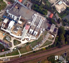 Elektrownia Pomorzany, zdjęcie lotnicze, Szczecin '97