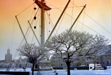 Maszt ze statku s/s Kapitan K. Maciejewicz (Maszt Maciejewicza), przy Trasie Zamkowej, Szczecin '99