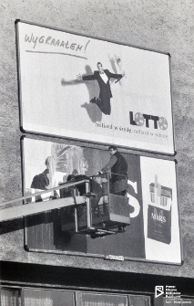 Bilbordy reklamowe na budynku, Szczecin '00