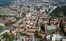 Widok na centrum Szczecina, zdjęcie lotnicze '05