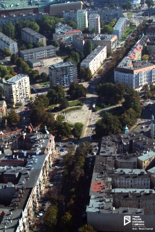 Plac Grunwaldzki, zdjęcie lotnicze, Szczecin '05