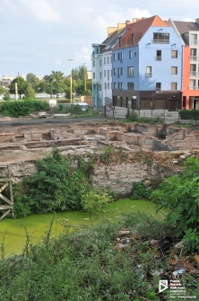 Podzamcze, odkopane fundamenty kamienic, Szczecin '07