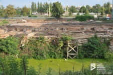 Podzamcze, odkopane fundamenty kamienic, Szczecin '07