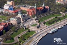 Wały Chrobrego, zdjęcie lotnicze, Szczecin '09