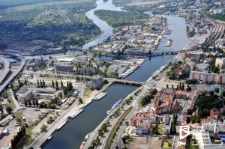 Widok na Międzodrze, zdjęcie lotnicze, Szczecin '10