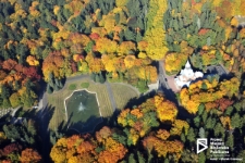 Fontanna na Cmentarzu Centralnym, zdjęcie lotnicze, Szczecin '12