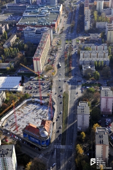 Aleja Wyzwolenia, plac budowy wieżowca Hanza Tower, Szczecin '12