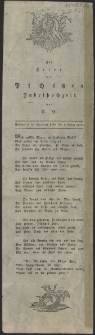 Zur Feier der Pichschen Jubelhochzeit : Forthaus in der Kehrberger Heide, den 1. Januar 1810