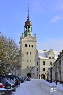 Zamek Książąt Pomorskich, Wieża Dzwonów, zimą, Szczecin '20