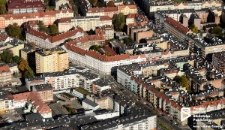 Skrzyżowanie al. Bohaterów Warszawy i ul. Jagiellońskiej, zdjęcie lotnicze, Szczecin '21