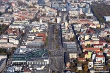 Aleja Niepodległości, zdjęcie lotnicze, Szczecin '21
