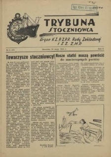 Trybuna Stoczniowca. R.2, 1954 nr 9