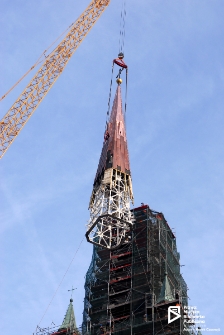 Bazylika św. Jakuba podczas rekonstrukcji hełmu, Szczecin '08