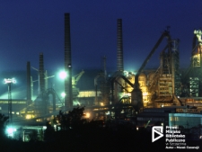 Huta Szczecin - zdjęcie nocne '89