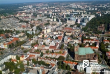 Widok na centrum Szczecina, zdjęcie lotnicze '05