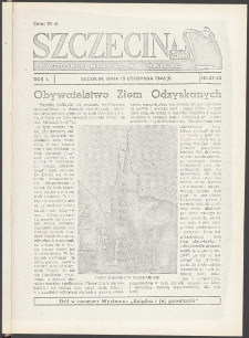 Szczecin : tygodnik miasta morskiego. R.1, 1946 nr 21-22