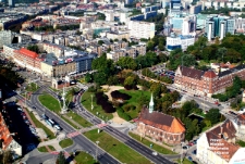 Plac Solidarności, zdjęcie lotnicze, Szczecin '05