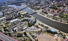 Modernizacja szczecińskich bulwarów, zdjęcie lotnicze, Szczecin '12