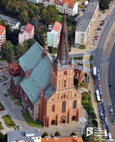 Bazylika Archikatedralna św. Jakuba , zdjęcie lotnicze, Szczecin '12