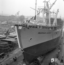 Wodowanie drobnicowca Władysław Jagiełło, Szczecin '71