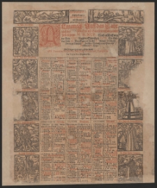 Almanach, Auff das Jahr nach der Menschlichen vn[d] Gnadenreichen geburt Jesu Christi M. D. XCV. Nach erschaffung der Welt 1557. Nach der Sündtfluth 3900. Die Gülden Zahl 19. Der Sonnen Zirckel 8. Römer Zinszzahl