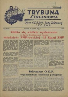 Trybuna Stoczniowca. R.2, 1954 nr 22