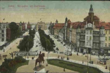 Stettin, Königsplatz mit Stadttheater